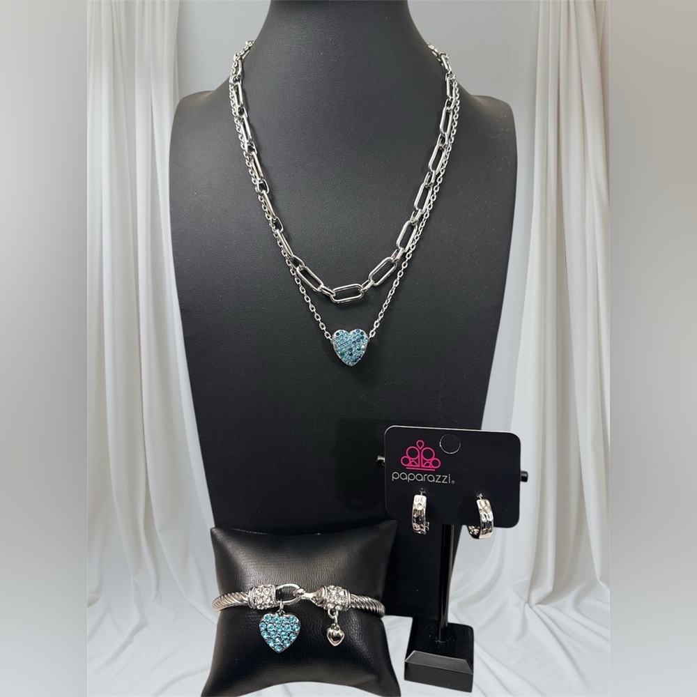 Necklace with Blue Heart Pendant